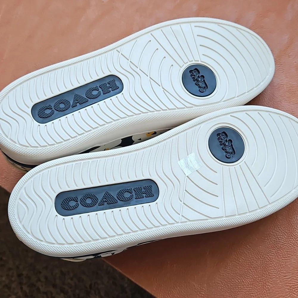 Coach Lowline Daisy Leather Sneakers, Size 11 - Picture 9 of 11